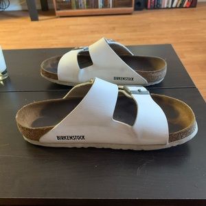 White Birkenstocks size 8